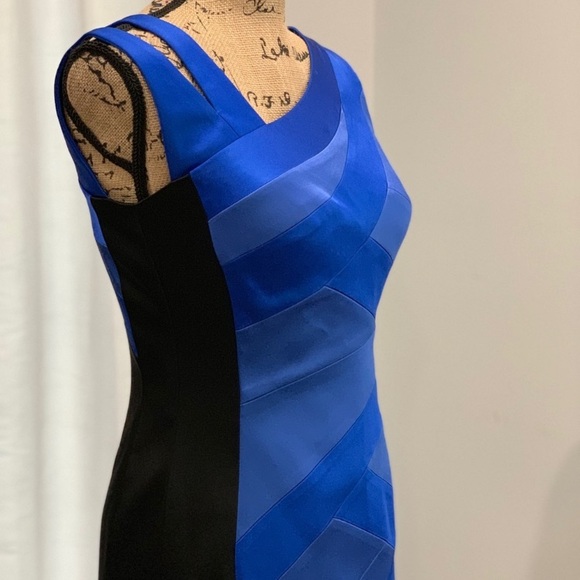 JAX ELECTRIC BLUE AND BLACK FORMAL MIDI - Picture 2 of 9